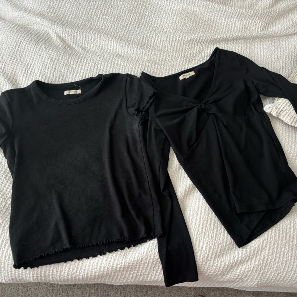 Madewell Shirts - Black set (S and XS)
